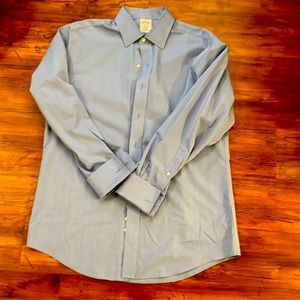 Brooks Brothers 1818 men’s blue dress shirt 16 33